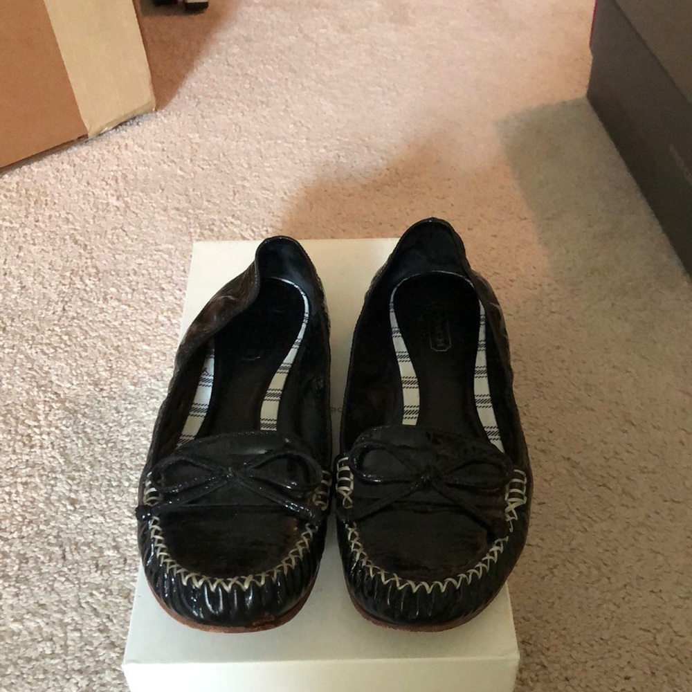 Coach patten leather flats size 7